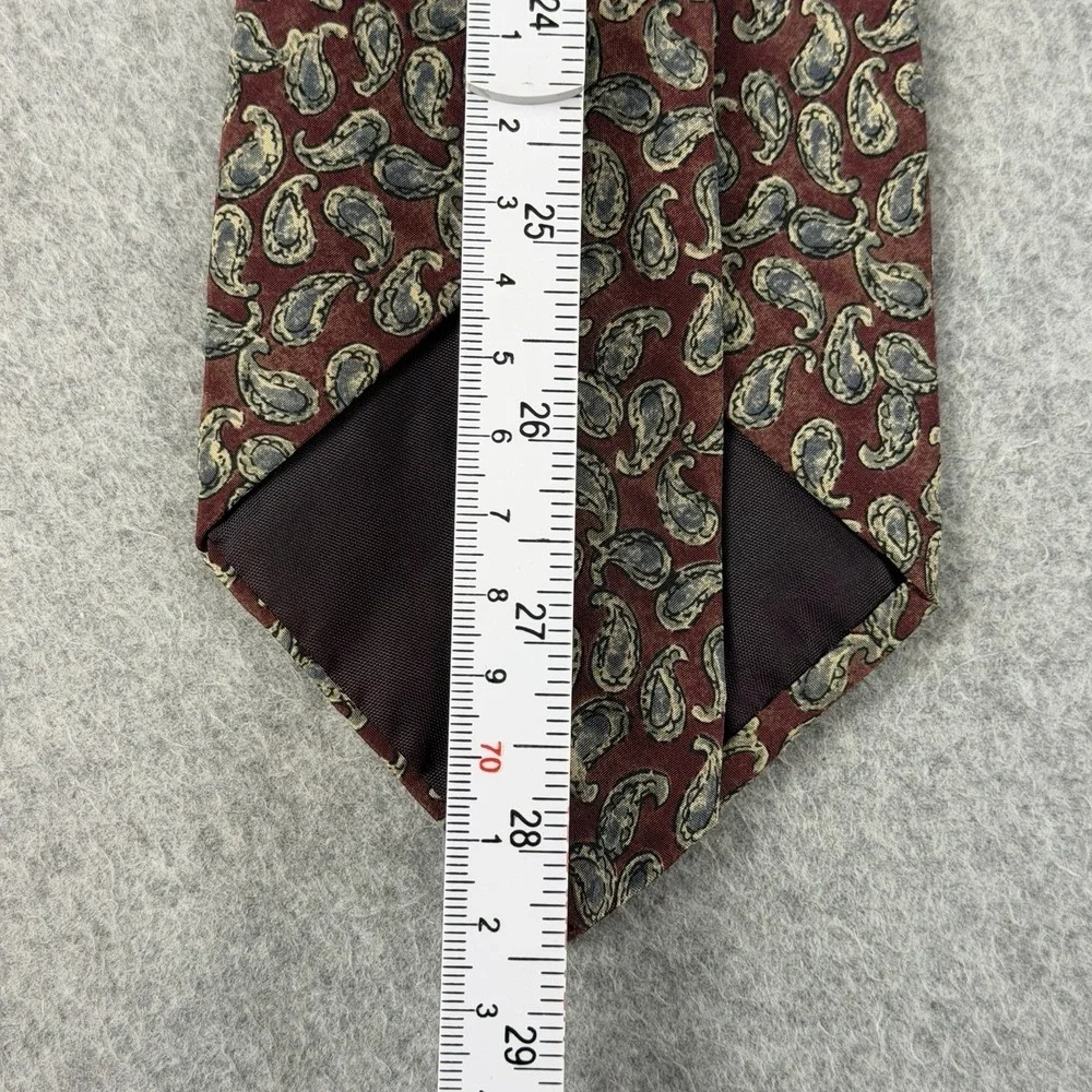Vintage GAP Burgundy Paisley Necktie Made USA Wide Mens Tie 57x3.9